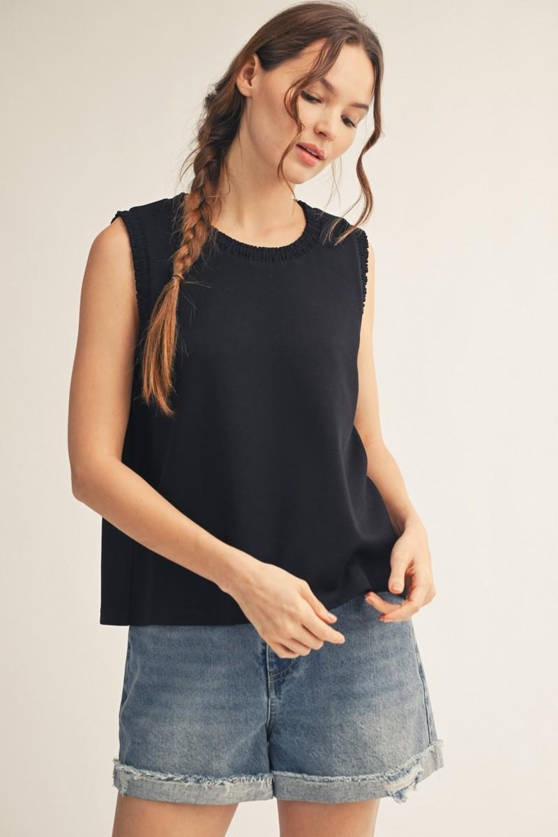 Smocked Edge Tank Top