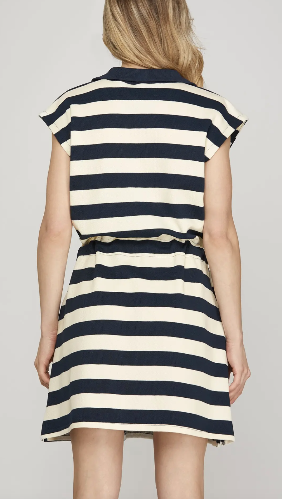 Knit Drawstring Waist Dress