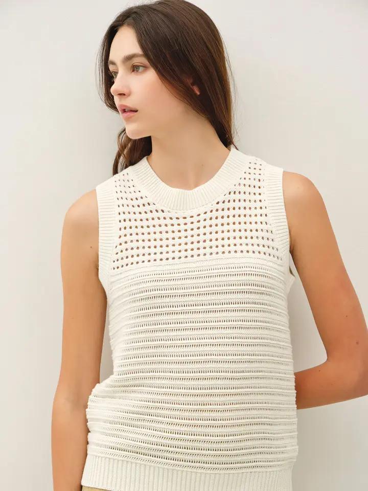 Chunky Knit Cut Out Sweater Tank