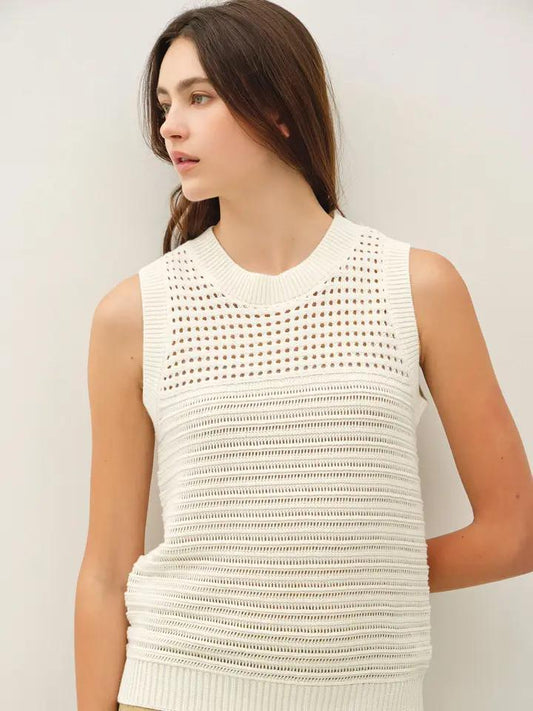 Chunky Knit Cut Out Sweater Tank
